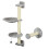 PawHut PawHut 4Pcs Wall Mounted Cat Shelves with Hammock, Scratching Post, Grey 7