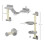 PawHut PawHut 4Pcs Wall Mounted Cat Shelves with Hammock, Scratching Post, Grey 2