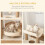 PawHut PawHut Cat Tree Kitten Tower with Scratching Post Bed Perch Toy, Light Brown 4