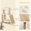 PawHut PawHut Cat Tree Kitten Tower with Scratching Post Bed Perch Toy, Light Brown 5
