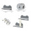 PawHut PawHut 4PCs Wall Mounted Cat Furniture Set with Steps Scratching Post, Grey 2
