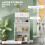 Homcom HOMCOM Kitchen Cupboard Storage Cabinet with Drawer, Countertop, White 3
