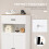 Homcom HOMCOM Kitchen Cupboard Storage Cabinet with Drawer, Countertop, White 5