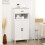 Homcom HOMCOM Kitchen Cupboard Storage Cabinet with Drawer, Countertop, White 6