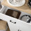 Homcom HOMCOM Kitchen Cupboard Storage Cabinet with Drawer, Countertop, White 7