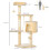 PawHut PawHut Pet Activity Centre Cat Tree Condo with Scratching Post 4-Tier Beige 2
