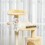 PawHut PawHut Pet Activity Centre Cat Tree Condo with Scratching Post 4-Tier Beige 8
