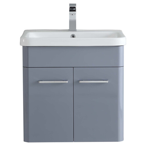 Bathroom Wall Mounted Vanity Unit and Basin Sink Storage Unit Cupboard 1