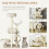 PawHut PawHut Cat Tree Activity Center Scratching Post Perch Tunnel 105cm Beige 3