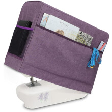 (Purple) Sewing Machine Cover Compatible with Singer/Brother Machine Dust Cover with Storage Pocket