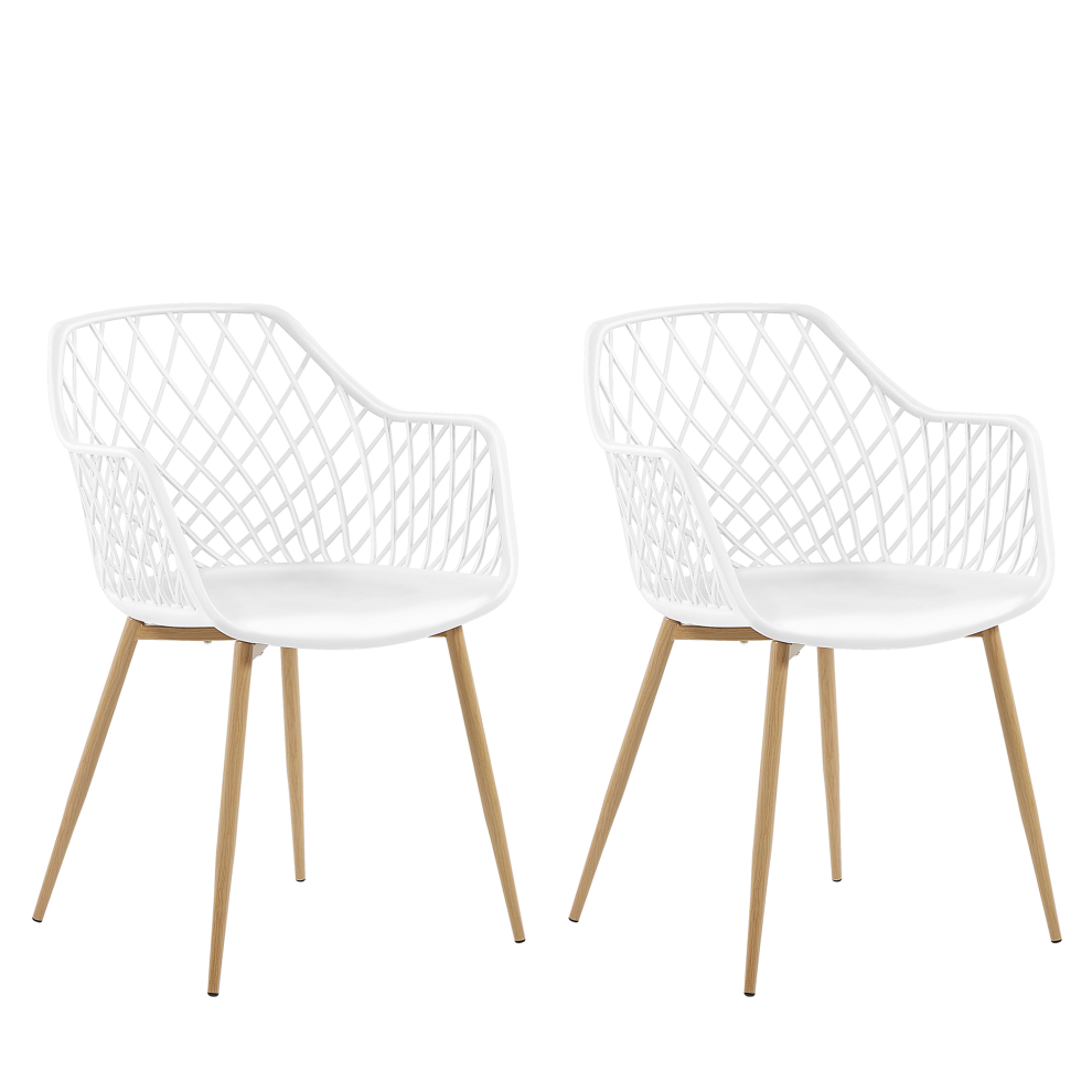 Set of 2 Dining Chairs NASHUA White