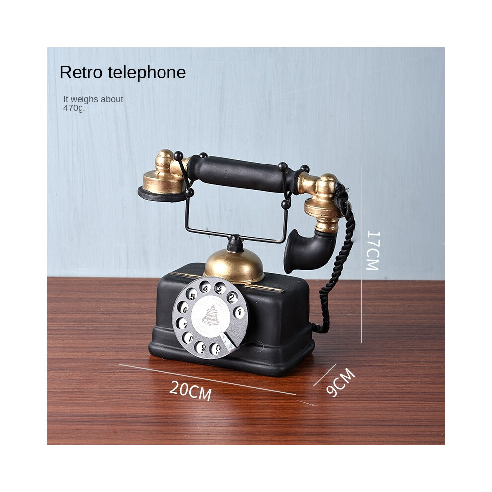 (Telephone 103) Nostalgic retro resin ornaments, handicrafts, home decoration, mini ornaments, photography props, camera gramophone