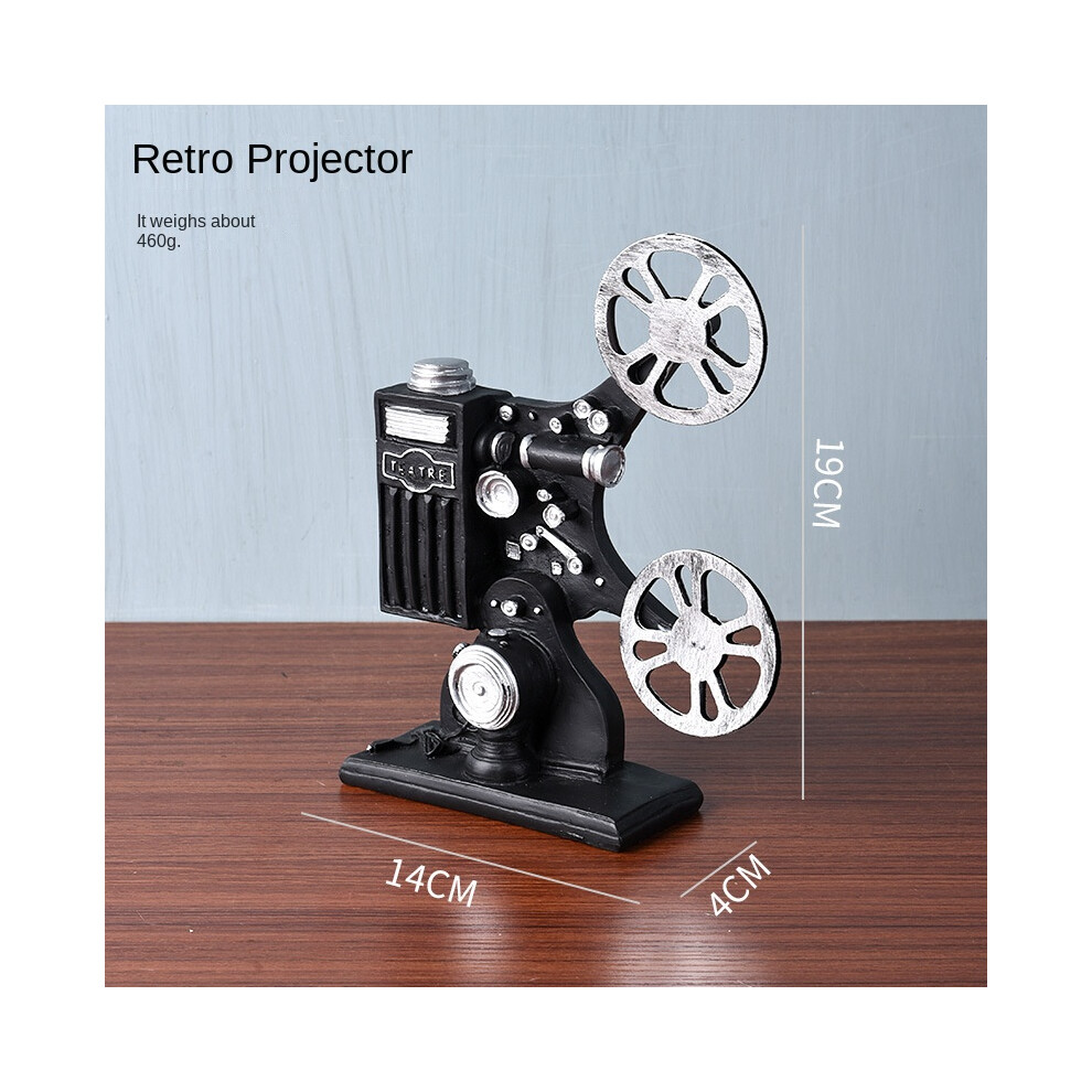 (Projector 101) Nostalgic retro resin ornaments, handicrafts, home decoration, mini ornaments, photography props, camera gramophone