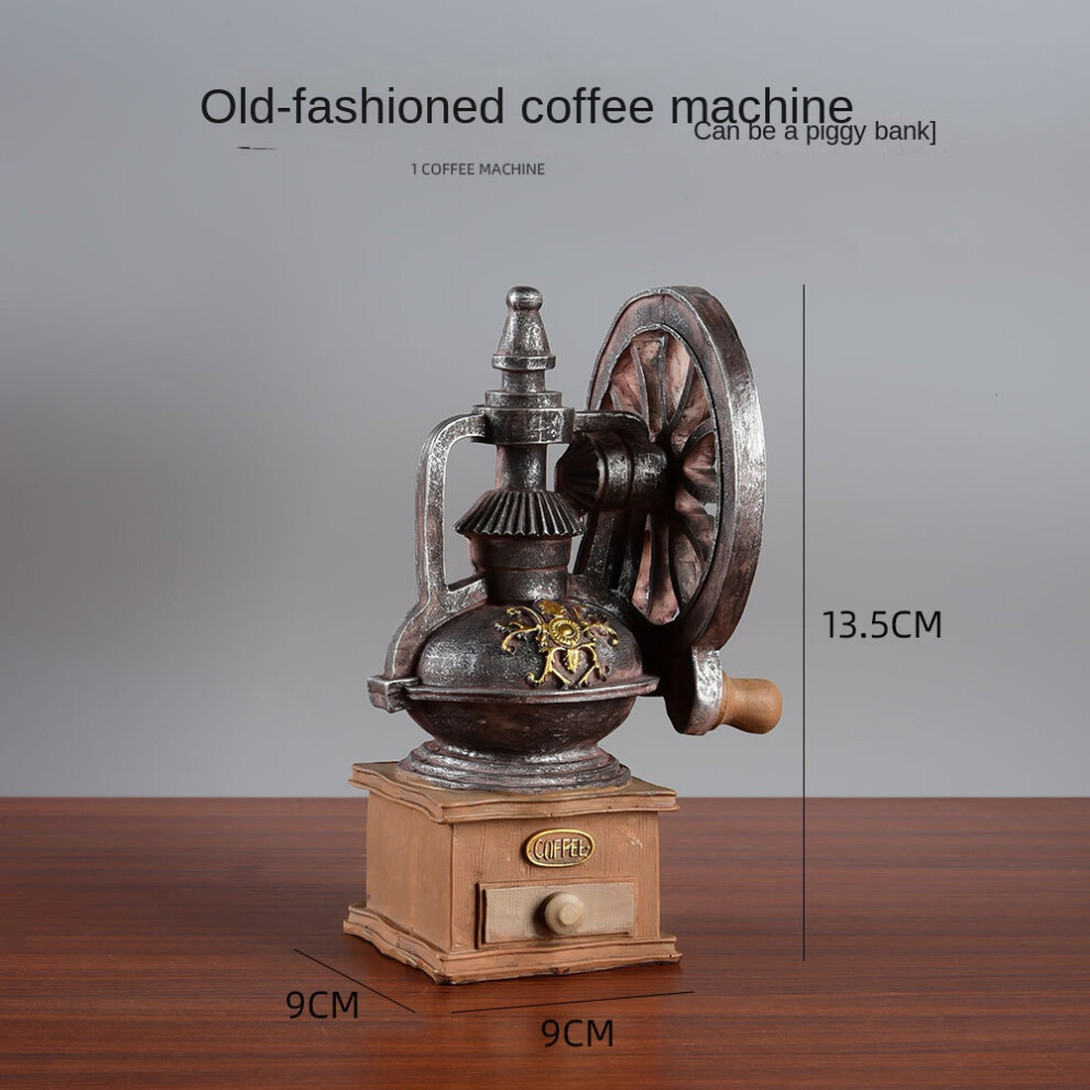 (Coffee machine 182) Nostalgic retro resin ornaments, handicrafts, home decoration, mini ornaments, photography props, camera gramophone