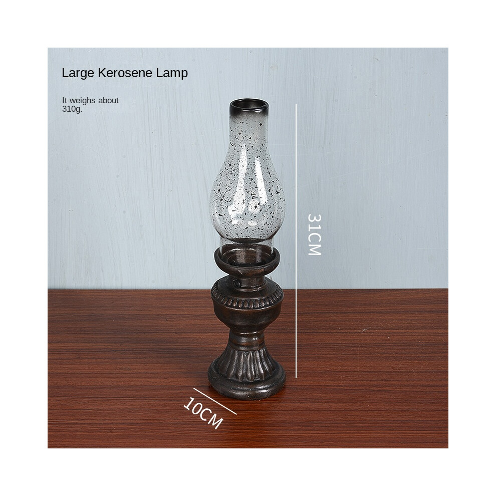 (Kerosene lamp (decoration)) Nostalgic retro resin ornaments, handicrafts, home decoration, mini ornaments, photography props, camera gramophone