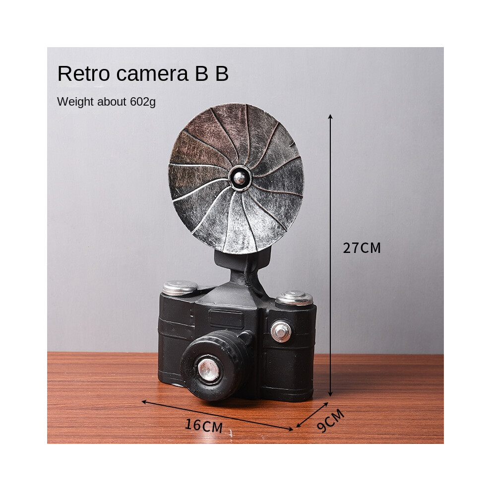 (Camera Model B 15004) Nostalgic retro resin ornaments, handicrafts, home decoration, mini ornaments, photography props, camera gramophone