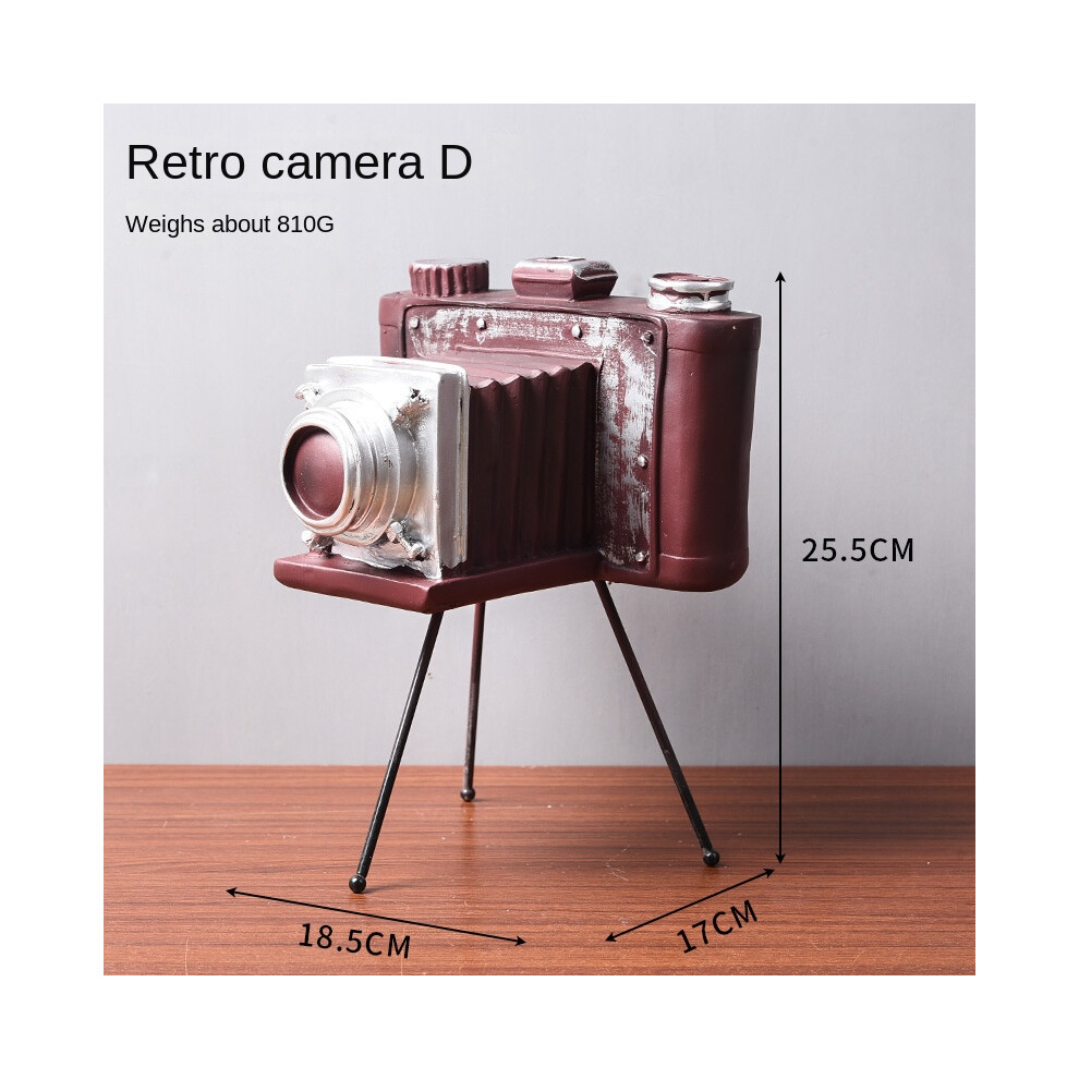 (Camera Model B JL00390B) Nostalgic retro resin ornaments, handicrafts, home decoration, mini ornaments, photography props, camera gramophone