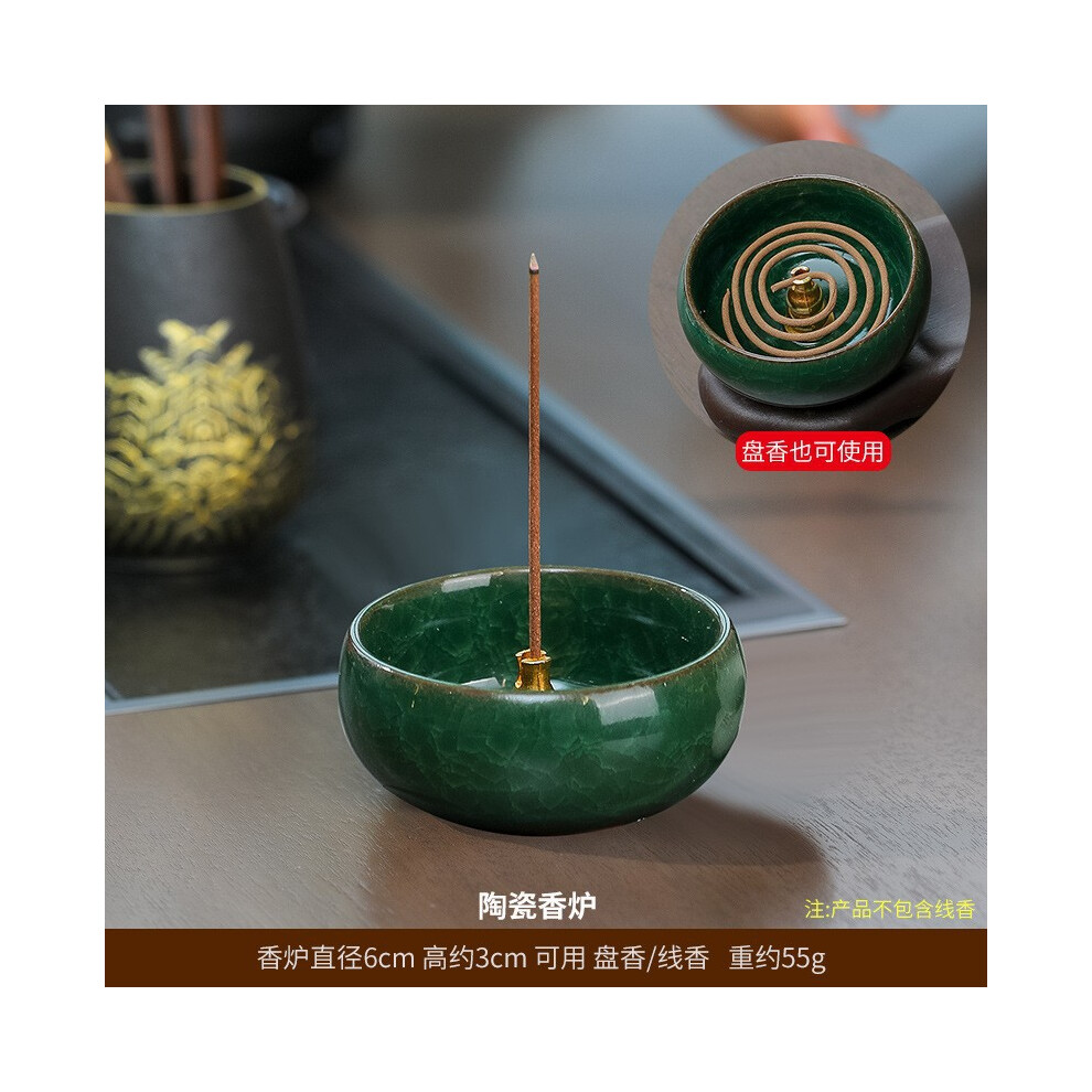 (Ceramic incense dish) Creative Zen aromatherapy stove ornaments, home decorations, ceramic crafts, sandalwood, agarwood stove, incense holder, incens