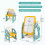 Casart Kids Art Easel Toddlers Activity Table & Chair w/Adjustable Whiteboad 2