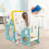 Casart Kids Art Easel Toddlers Activity Table & Chair w/Adjustable Whiteboad 3