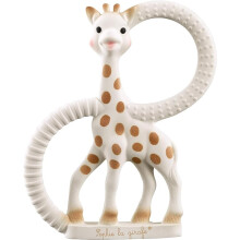 SOPHIE LA GIRAFE Baby Teething Ring, 100% Natural Rubber Phthalate-Free Easy to Grip Baby Teether, Suitable for Newborn Babies - Fresh Touch Box