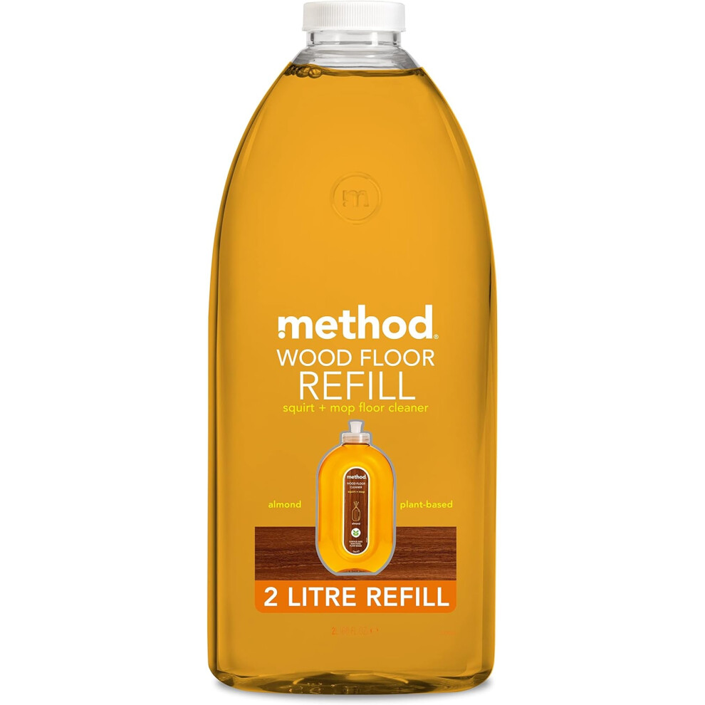 Method Wood Floor Cleaner, Almond, 2 Litre Refill (Pack of 1)