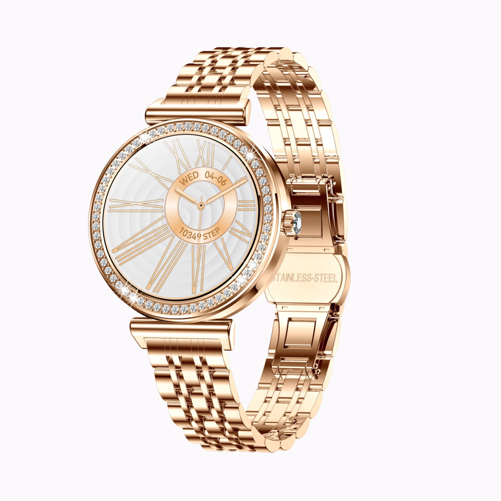 Chronus Smart Watch I109 1.27 Inch Bluetooth Call Health Monitoring 100+ Sports Modes Ip68 Waterproof - Rose Gold 6976919895669