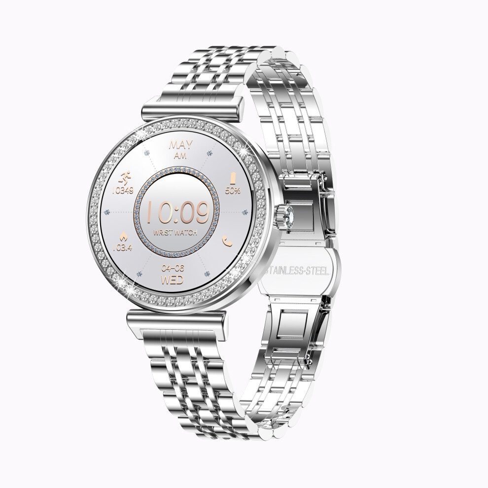 Chronus Smart Watch I109 1.27 Inch Bluetooth Call Health Monitoring 100+ Sports Modes Ip68 Waterproof - Silver 6976919895683
