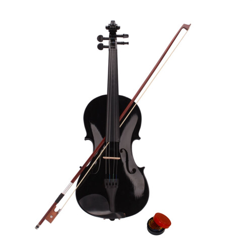 4/4 Full Size Acoustic Violin+Hard Case+Bow+Rosin Orchestral For Learner Gift 1