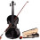 4/4 Full Size Acoustic Violin+Hard Case+Bow+Rosin Orchestral For Learner Gift 4