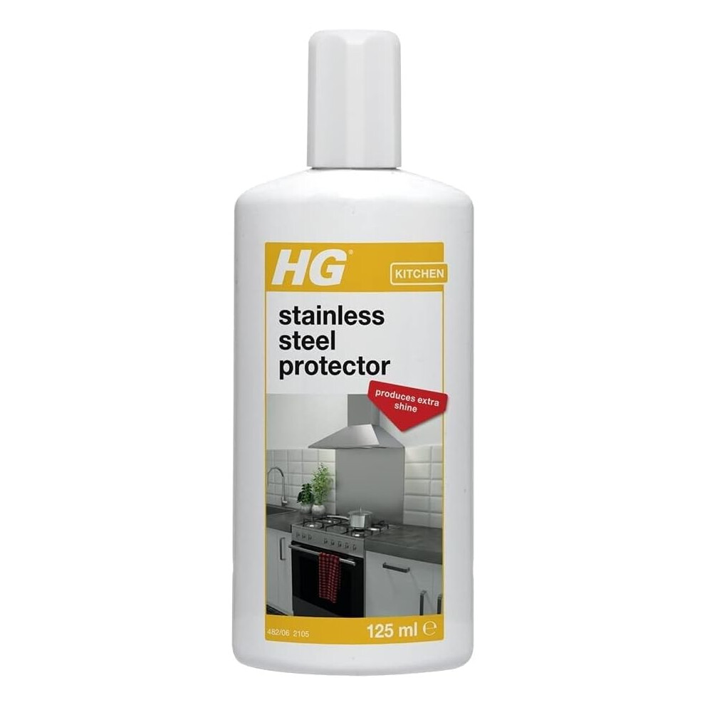 HG Stainless Steel Protector Quick Shine & Polish Finish Aluminium Steel & Other Metal Surfaces Streak Free Protective Layer Guard 125 ml (482012106)