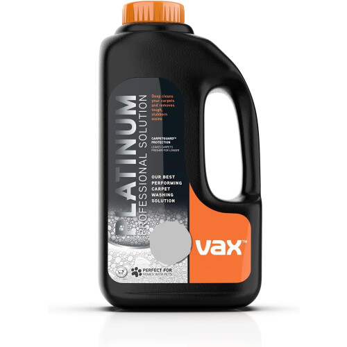 VaxPlatinumProfessional1.5LitreCarpetCleanerSolutionDeepCleansandRemovesToughStainsNeutralisesPetOdoursCharcoal