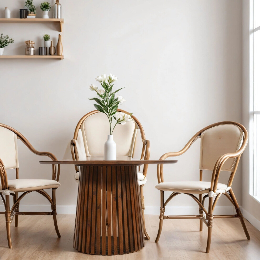 Carney Mango Wood Round Dining Table 4 to 6 seater-image-OPC-PF2ZBW5-NEW