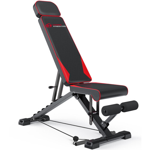 Adjustable and Foldable Weight Bench for Home Use