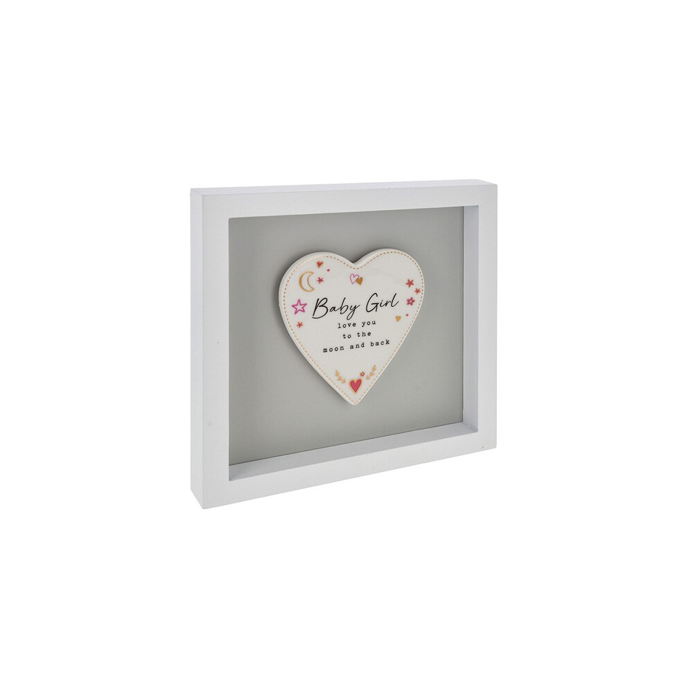 Heartfelt Art Baby Girl Love You To The Moon New Baby Wall Plaque Gift Idea Joe Davies