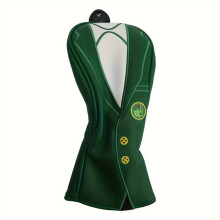 (Green, Number 3) Golf head cover PU leather elastic collar soft thick lining mixed head cover,mixed head cover,1/ 3/ 5/ UT club cover 3 wooden club cover