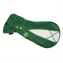(Green, Number 1) Golf head cover PU leather elastic collar soft thick lining mixed head cover,mixed head cover,1/ 3/ 5/ UT club cover 3 wooden club cover