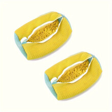 (Yellow) 2 Pcs Shoe Washing Bag For Washing Machine Premium Zipper Cleaning Laundry Bag, Durable Shoe Wash Bags For Washing Machine - Anti-Deformation