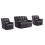 Torino Grey Fabric 2+1+1 Seater Recliner Sofa Set 2