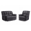 Torino Grey Fabric 2+1 Recliner Sofa Set 2