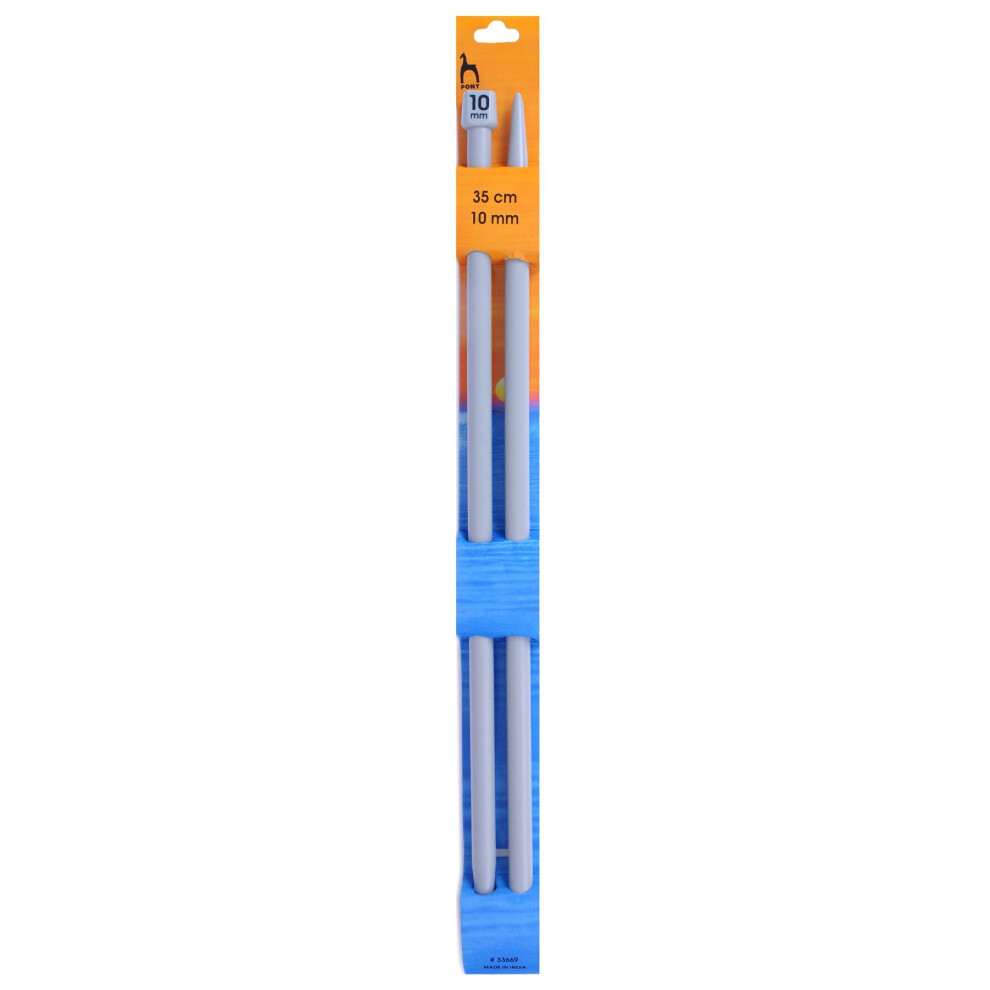 Prym Pony Classic Knobbed Knitting Pins Needles - 10Mm X 35Cm