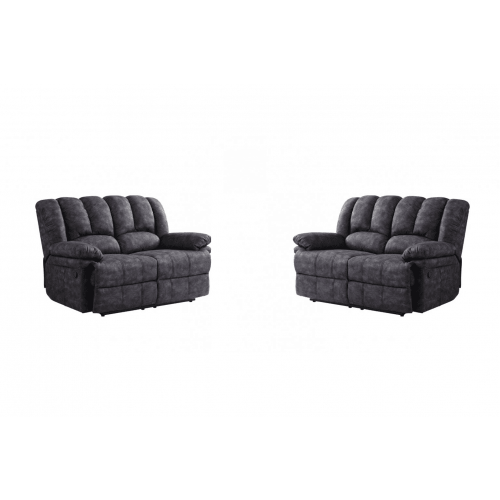 Torino Grey Fabric 2+2 Recliner Sofa Set 1