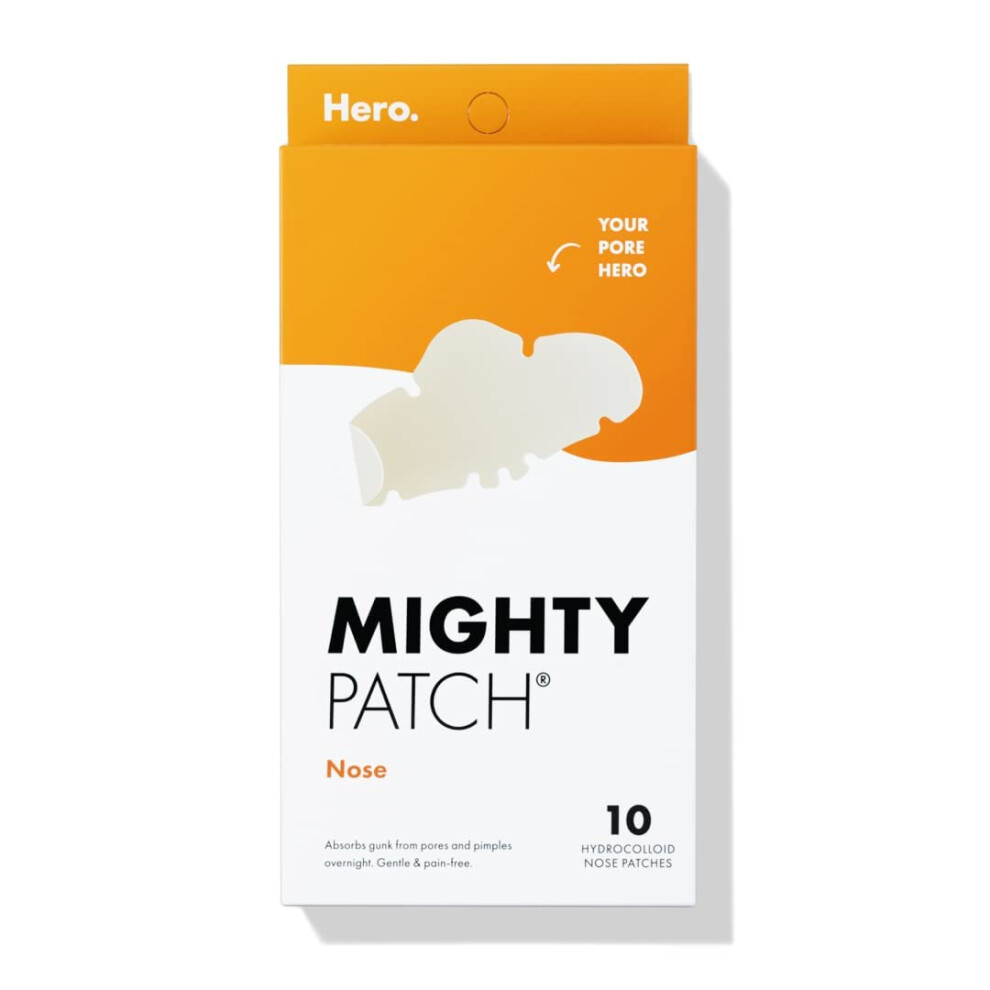 Mighty PatchA Nose patch from Hero cosmetics - XL Hydrocolloid Patches for Nose Pores, Pimples, Zits and Oil - Dermatologist-Approved Overnight Pore S