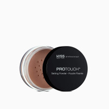 Kiss New York Pro Touch Fixierpuder, loser Fixierpuder, leichtes, langanhaltendes Gesichtspuder, kontrolliert l, Finishing-Puder fr mittlere und ge