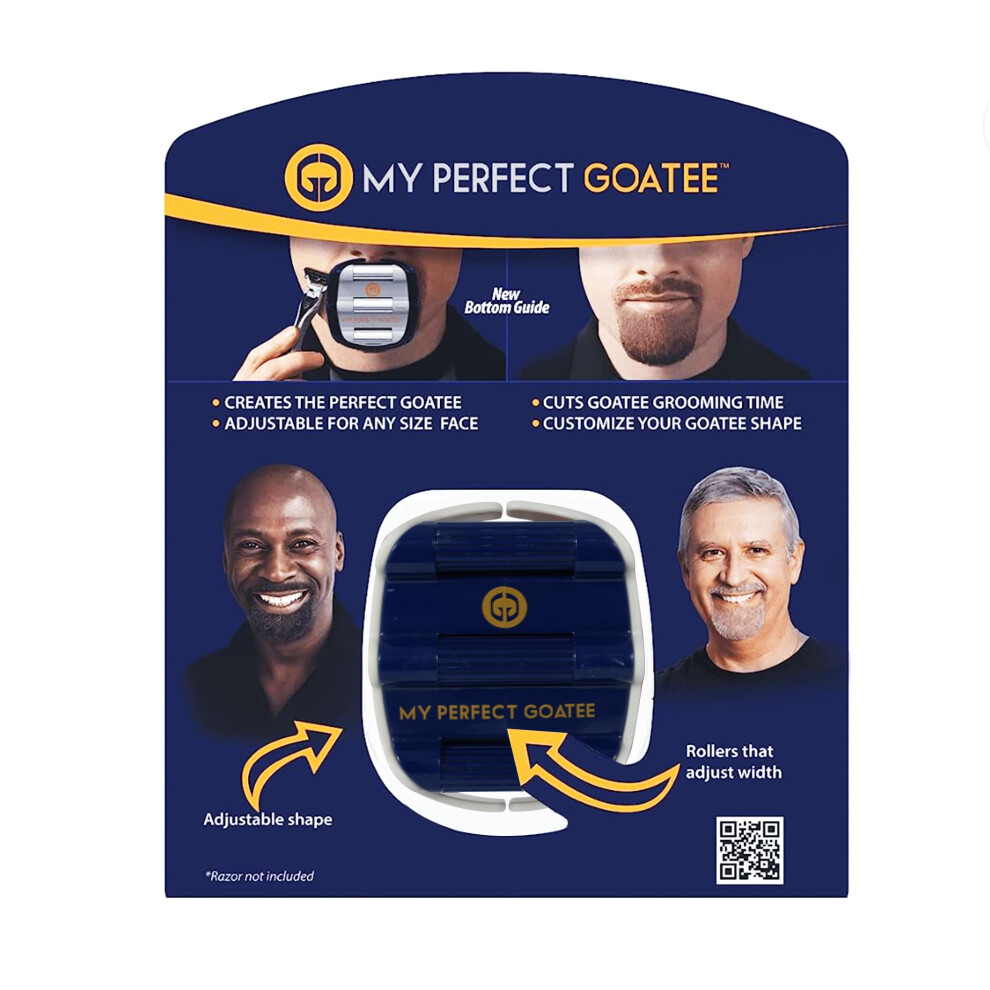 My Perfect Goatee? Shaving Template  Create a Perfectly Shaped Goatee Every Time  Adjustable Reduces Shaving Time  Shape Goatee and Circle Bead (Ve-image-OPC-PF2ZJ58-NEW