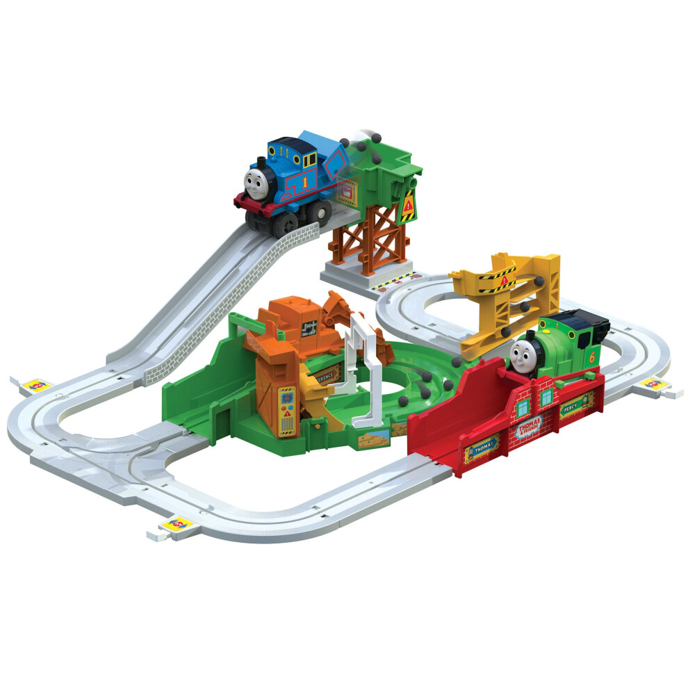 Thomas and Friends Big Loader - Motorized Thomas the Train Set - Includes Thomas the Train, Percy the Train, and Terence the Tractor - Girls and Boys