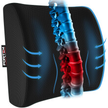FORTEM Lumbar Support Office Chair, Lumbar Support Pillow for Car, Office Chair Back Support, Lumbar Pillow for Desk Chair, Memory Foam Back Cushion,