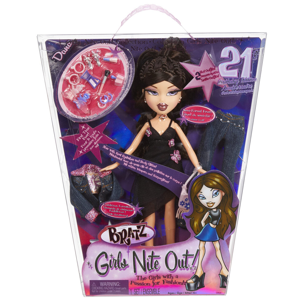 Bratz Girls Nite Out 21st Birthday Edition Fashion Doll Dana, 10 x 2.5 x 11.5 inches,Multicolor