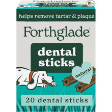 Forthglade Natural Dog Dental Sticks Plant Based & Grain Free Dental Chews - 20 Sticks (4 x 170g), packaging may vary