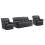 Torino Grey Fabric 3 +1+1 Seater Recliner Sofa Set 2